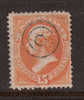 United States 1870-71, Webster 15c Br Orange, Used, Sc# 152 - Used Stamps