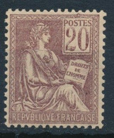 France-20c Brun-lilas YT 113* Très Bien Centré - 1900-02 Mouchon