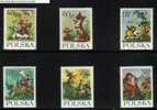 POLAND 1962 FAIRY TALES KONOPNICKA SET OF 6 NHM Children Stories Author Cartoons Fox Poet Journalist Books Frog - Ungebraucht