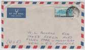 India Single Stamped Air Mail Cover Sent To USA - Corréo Aéreo