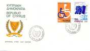 CYPRUS. FDC DISABLED PERSON. 1975 - Covers & Documents