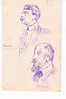 Delcampe - Dessin - Deux Portraits D'homme - Vor 1900