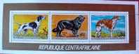 CENTRAFRIQUE CHIENS Feuillet Collectif 3 Valeurs De 1986. MNH, ** - Dogs