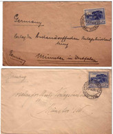 AFRIQUE Du SUD - 1934 - Yvert N°63 Seul Sur 2 LETTRES De ALIWAL Pour Münster (Westphalie) - COULEURS DIFFERENTES - Covers & Documents