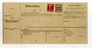 - ALLEMAGNE BAVIERE . ENTIER  SURCHARGE DE 1919 AVEC TIMBRE  SUR DOCUMENT OFFICIEL - Interi Postali