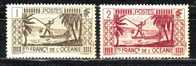 1913 France (Colonies& DOM-TOM) Oceania SC# A12  80,81 MH * - Ungebraucht