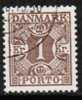 DENMARK   Scott #  J 37   VF USED - Portomarken