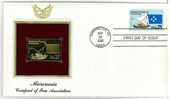 UNUSUAL STAMPS - FDC FIRST DAY COVER - YEAR 1990 - 1 Pcs. USA GOLDEN REPLICAS OF UNITED STATES OF AMERICA  GOLD STAMPS - Altri & Non Classificati