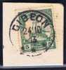 Deutsche Post In Südwestafrika GIBEON 1913-10-24 Mi#12 Voll-Stempel Auf Briefstück - Sud-Ouest Africain Allemand