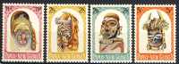 1964  Papua  Complete Set Of 4 Stamp  MH " Masks " - Papoea-Nieuw-Guinea