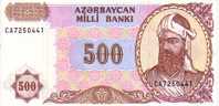 AZERBAIDJAN   500 Manat  Non Daté (1993)   Pick 19b     ***** BILLET  NEUF ***** - Azerbeidzjan