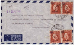 GRECE - 1947 - LETTRE PAR AVION De ATHENES Pour STRASBOURG - - Storia Postale