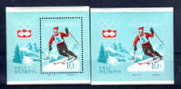 Hongrie 1964, J O D’Innsbruck, Bf 46** + 46**n D,(Mi Bk 40A / B), Cote 42,50 € - Invierno 1964: Innsbruck