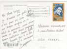 Timbre Yvert N° 3395  " Michel Berger "/ Carte Du  6/9/01 Du Jura  ; 2 Scans - Briefe U. Dokumente