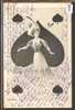 MODE - FEMME - CHAPEAU - DAME DE PIQUE  - TB - Playing Cards