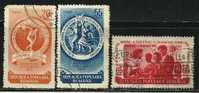 ● ROMANIA 1953 - GIOVENTU' - N. 1308 / 10 Usati - Cat. ? € - Lotto N. 1126 - Usado