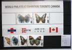 Ned.Antillen 1996  NVPH 1122-26 Postfris, MNH Vlinders Butterflies - Curacao, Netherlands Antilles, Aruba