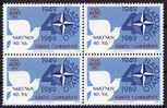 1989 TURKEY 40TH ANNIVERSARY OF NATO BLOCK OF 4 MNH ** - NATO