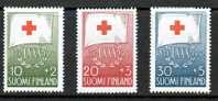 Finland 1957 Red Cross MH  SG 579-581 - Nuovi