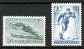 Finland 1958 Ski MNH  SG 586,587 - Unused Stamps