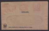 8 NP  Rate  1961 BOOK POST Meter Frank Insurance Cover # 21217 India Indien  Inde - Lettres & Documents