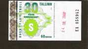 Estonia, 30-days Discont Card - Ticket Within The City Of Tallinn On Buses, Trolleybuses And Trams 2000 - Other & Unclassified