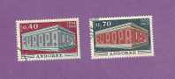 ANDORRE FRANCAIS TIMBRE N° 194  ET 195 OBLITERE EUROPA 1969 - Used Stamps