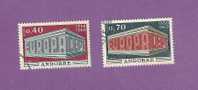 ANDORRE FRANCAIS TIMBRE N° 194  ET 195 OBLITERE EUROPA 1969 - Gebruikt