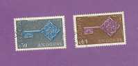 ANDORRE FRANCAIS TIMBRE N° 188  ET 189 OBLITERE EUROPA 1968 - Used Stamps