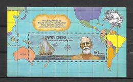 Samoa I SISIFO 1974 Universal Postal Union U.P.U. Centenary Australia William Willis Raft Mail Map People S/S Stamp MNH - Onderzoekers