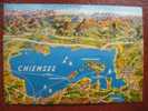Chiemsee - Künstler-Panoramakarte - Chiemgauer Alpen