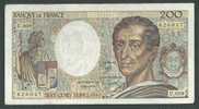 TRES  BEAU BILLET DE DEUX CENT FRCS MONTESQUIEU DATE 1982 - 200 F 1981-1994 ''Montesquieu''