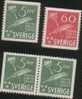 Svezia Sweden  Schweden Suede 1945 300 Swedish Press Complete Set 2v+1 Pairs ** MNH - Neufs