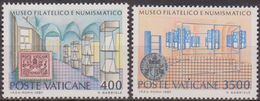 Vaticano 1987 Scott 793/4 Sellos ** Inauguración Museo Filatelico Y Numismatico Yvert 815/6 Michel 924/5 Vatican City - Neufs