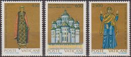 Vaticano 1988 Scott 813/5 Sellos ** Bautismo De La Rus De Kiev Principe Vladimir El Grande, Catedral De Sofia De Kiev - Unused Stamps