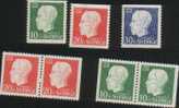 Svezia Sweden  Schweden Suede 1948 90 King Gustav V  Complete Set 3v+2 Pairs ** MNH - Nuevos