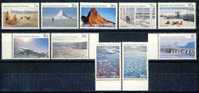 1984-87 Australian Antarctic Territory Set Of 10 MNH Stamps " Scenic Definitives " - Ongebruikt