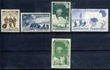 1957-59 Australian Antarctic Territory Complete Set Of 5 MNH Stamps " Arctic Scenic Set " - Neufs