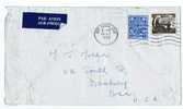 Ireland 1954 Air Mail Letter To USA    Michael O´Cleary 1/- + 3 D Cross - Covers & Documents