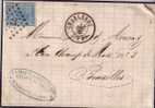 Belgique  Lettre De CHARLEROY LP 77 1867  N° 18  Vers BRUXELLES  ****TB**** - 1865-1866 Linksprofil