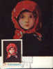Romania-Maximum Postcard 1968 Painting-N.Grigorescu-Little Girl With A Red Headkerchief. - Impressionisme