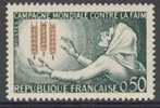 France Rep. Française 1963 Mi 1429 YT 1379 Sc 1056 ** Campagne Mondiale Contre La Faim / Kampf Gegen Hunger - Against Starve