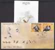 Pegeon & Sparrow  2v  FDC + UNSTAMPED Brochure  # 03654d India Indien  Inde - Moineaux