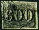 Brazil #28 Used 600r Black Numeral From 1850 - Oblitérés