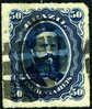 Brazil #63 XF Used 50r Blue Emperor Dom Pedro From 1877 - Usados