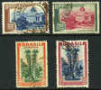 Brazil #446-49 Used Rio Palace & Garden Set From 1937 - Usati