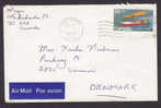 Canada Airmail Par Avion Label CALGARY 1980 Cover Lettre VIRUM Denmark Aeroplane Vickers Vedette - Airmail