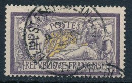 France-2F Violet Et Jaune YT 122 Obl. - 1900-27 Merson
