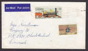 Canada Airmail Par Avion Label Belleville Ontario 1985? Cover CHARLOTTENLUND Denmark Train Zug Visit Of Pope - Airmail