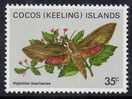 Cocos (Keeling) Islands 1982 Butterflies & Moths 35c MNH  SG 91 - Cocos (Keeling) Islands